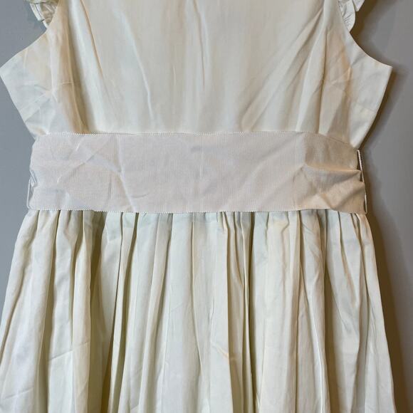 J.Crew Flutter Sleeve Maxi Dress Cotton Sateen Bow Special Occasion BI927 Ivory - Picture 4 of 16